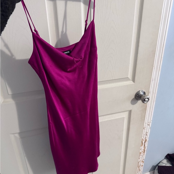 Express Dresses & Skirts - Express Fuchsia silk dress